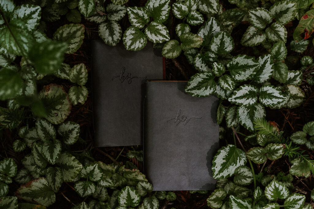 Bride and grooms vow books