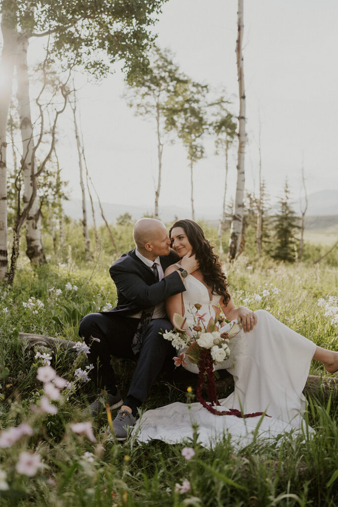 Intimate Breckenridge Colorado elopement photos in the mountains