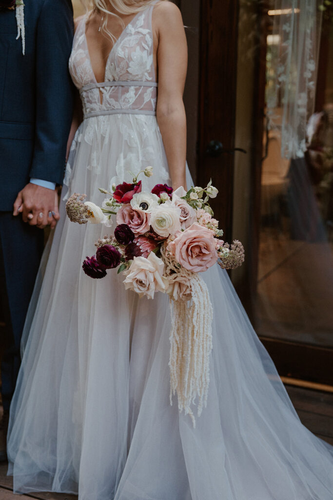 Bride holding her bouquet