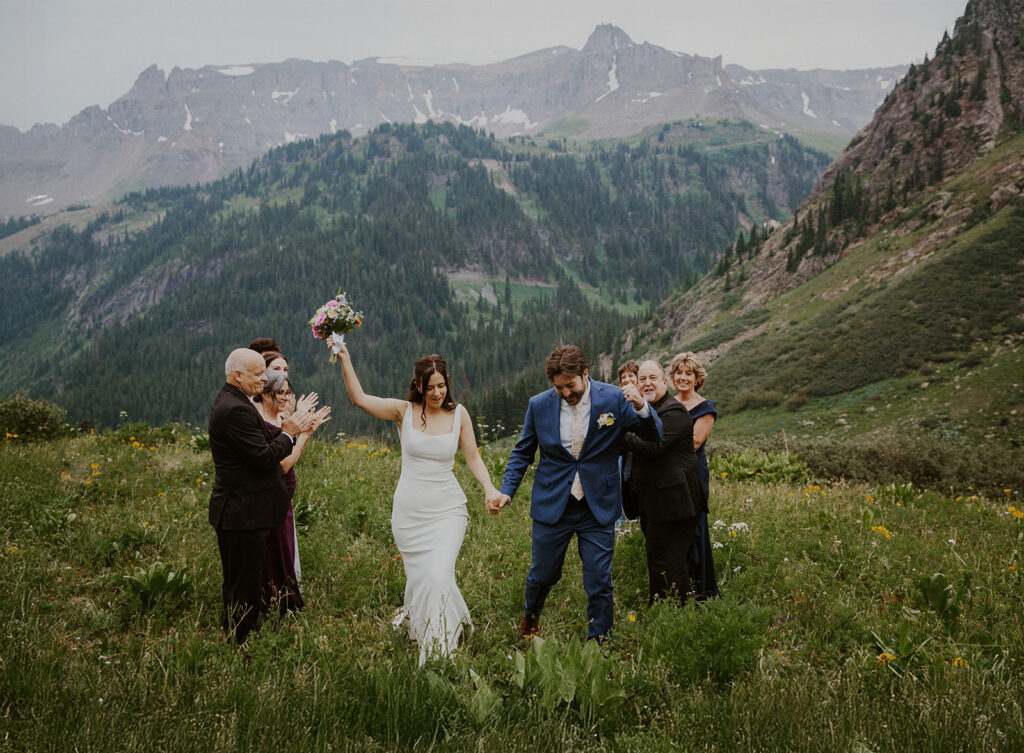 Colorado wildflower elopement ceremony