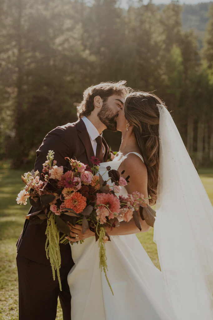 Bride and groom portraits in Breckenridge