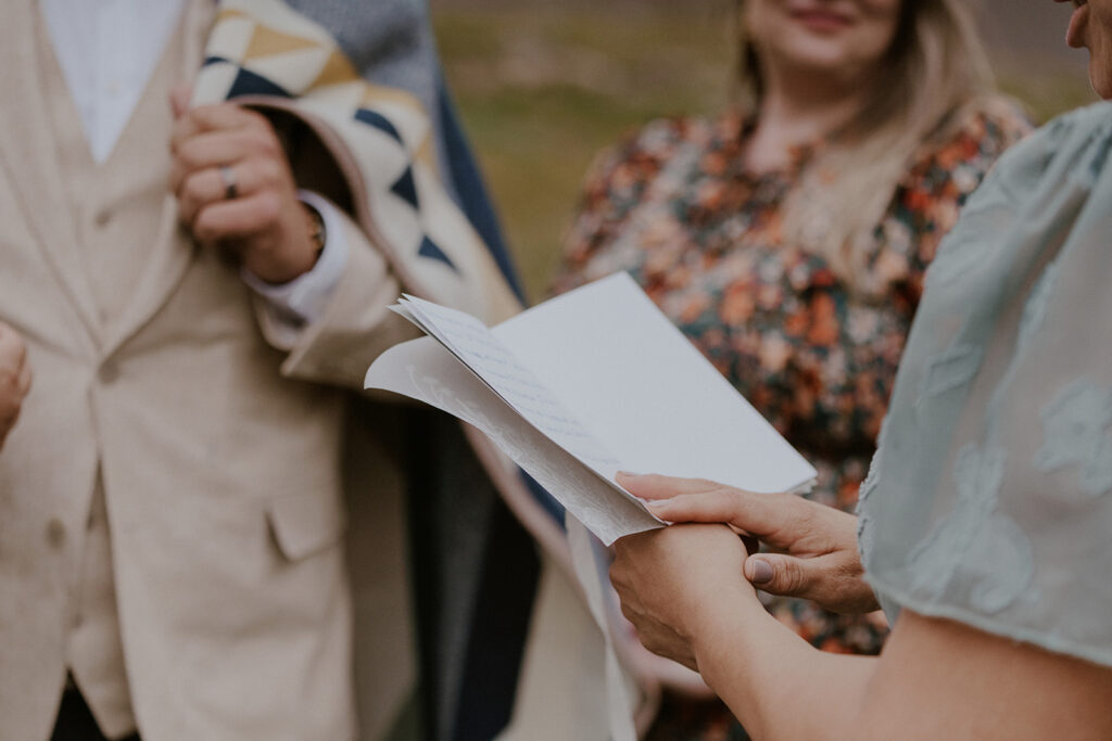 Colorado mountain elopement ceremony in Ouray