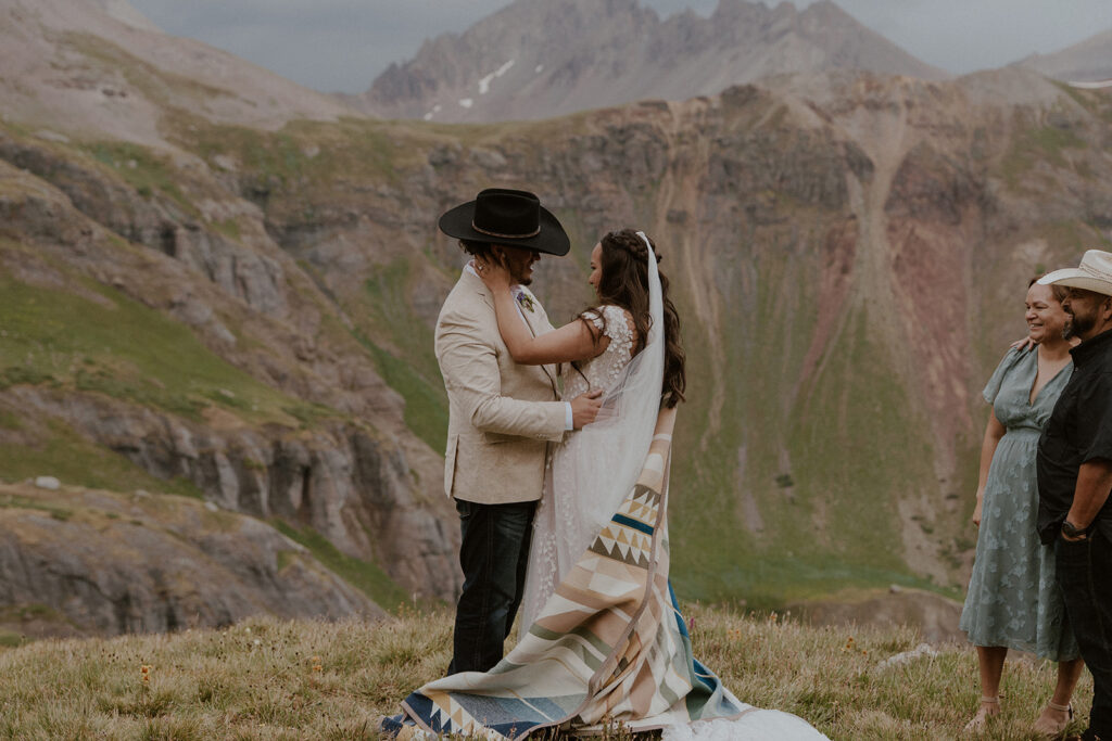 Colorado mountain elopement ceremony in Ouray with Native American traditions