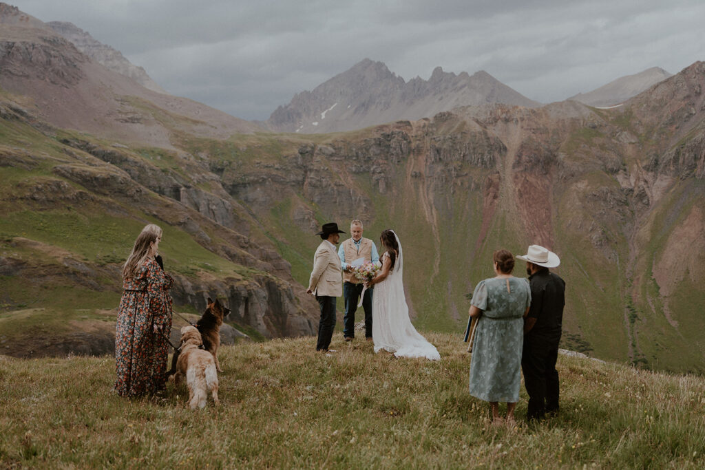 Colorado mountain elopement ceremony in Ouray