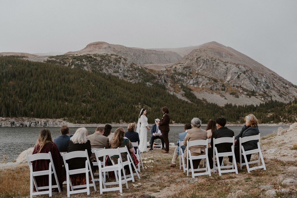 Emotional fall elopement ceremony in Breckenridge, Colorado