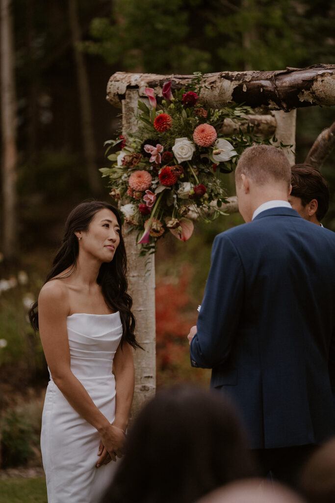 Intimate Breckenridge Nordic Center wedding ceremony
