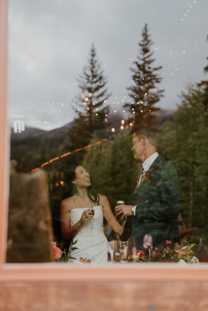 Breckenridge Nordic Center wedding reception in the lodge