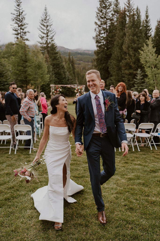 Intimate Breckenridge Nordic Center wedding ceremony