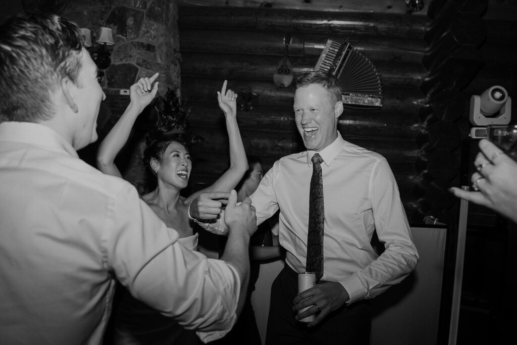 Breckenridge Nordic Center wedding reception in the lodge