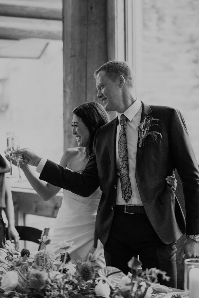 Breckenridge Nordic Center wedding reception in the lodge