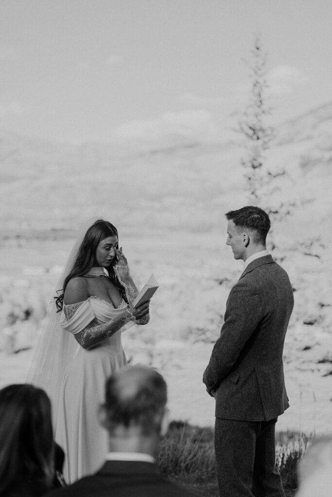 Crested Butte micro wedding ceremony in Colorado
