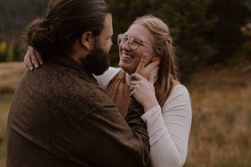 Fall mountain engagement photos in Telluride