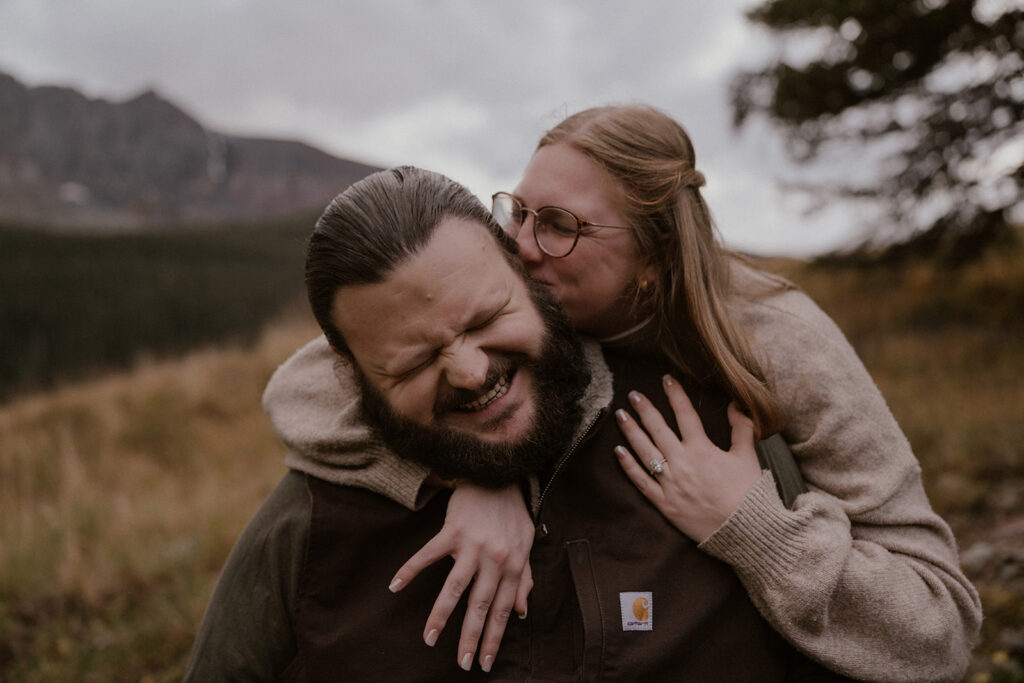 Playful Telluride engagement photos in the Colorado mountains
