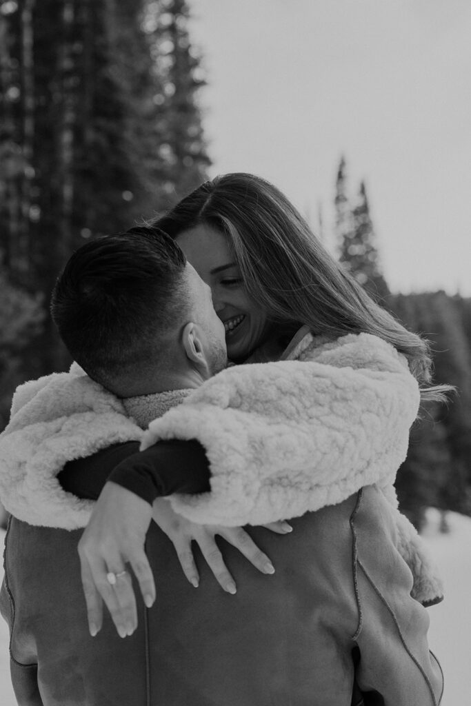 Colorado winter engagement photos in Breckenridge