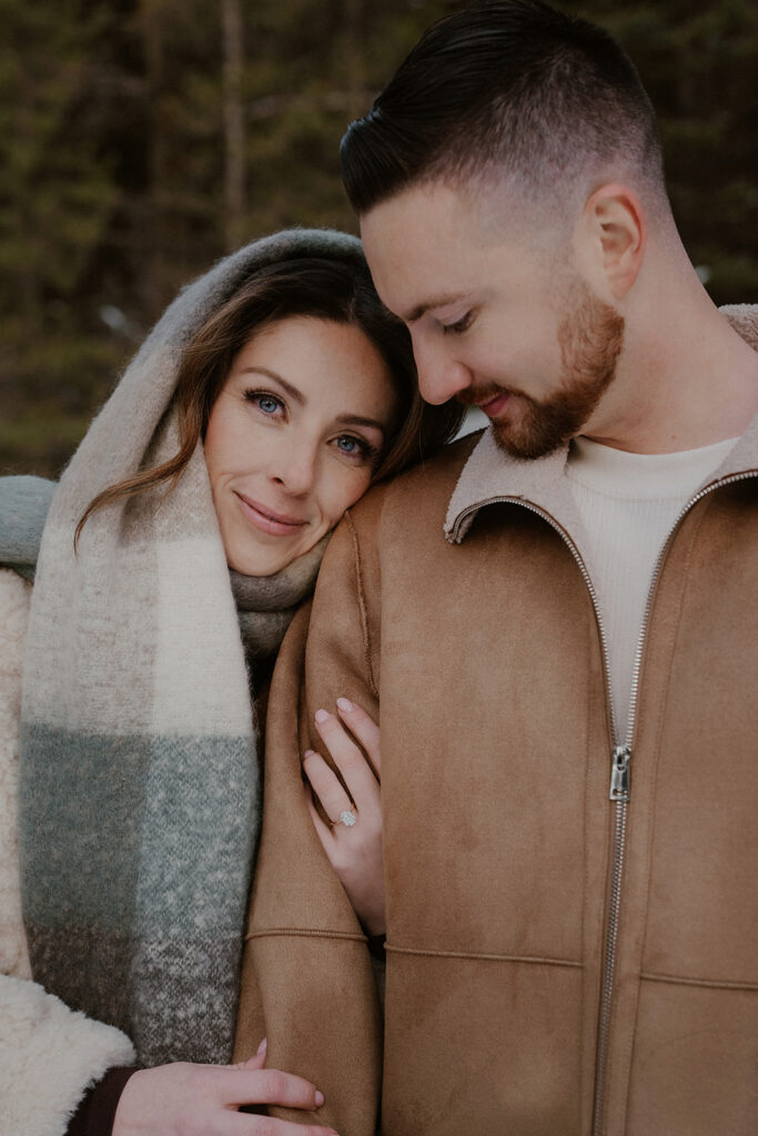 Colorado winter engagement photos in Breckenridge