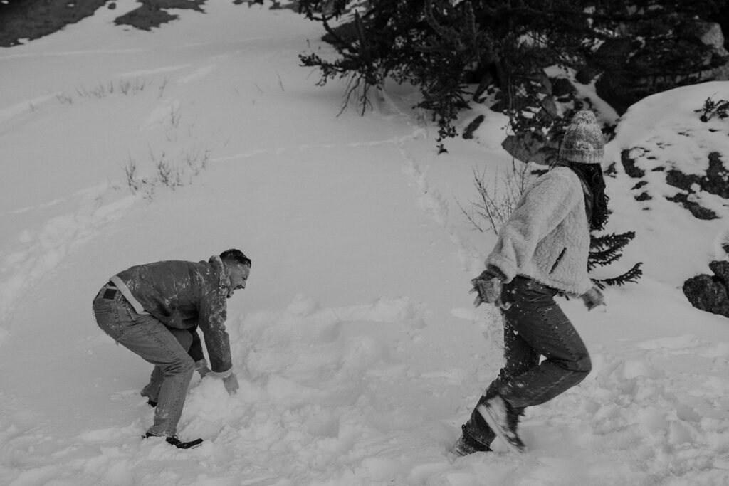 Playful engagement photos on Boreas Pass