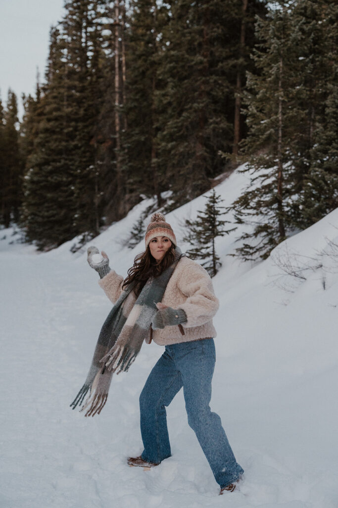 Playful engagement photos on Boreas Pass