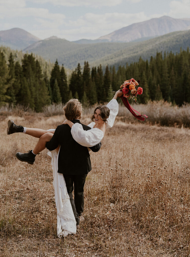 Breckenridge elopement on Boreas Pass