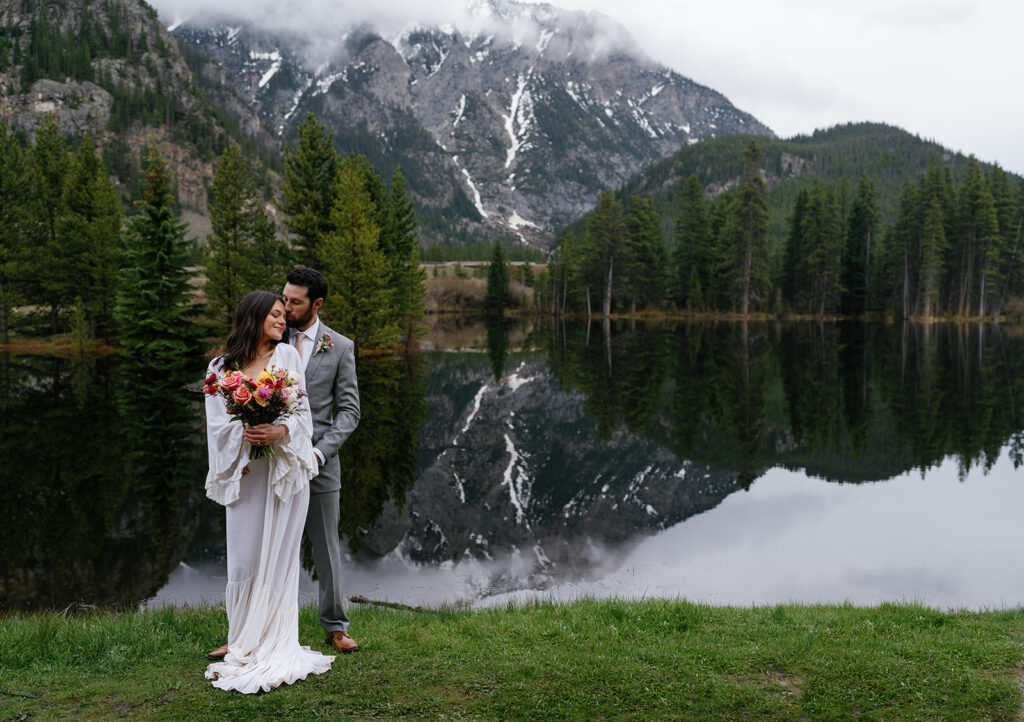 Breckenridge elopement portraits at Officer's Gulch