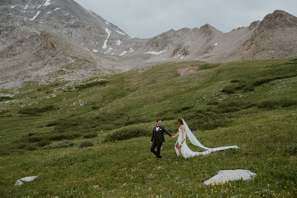 Wildflower elopement photos at Mayflower Gulch