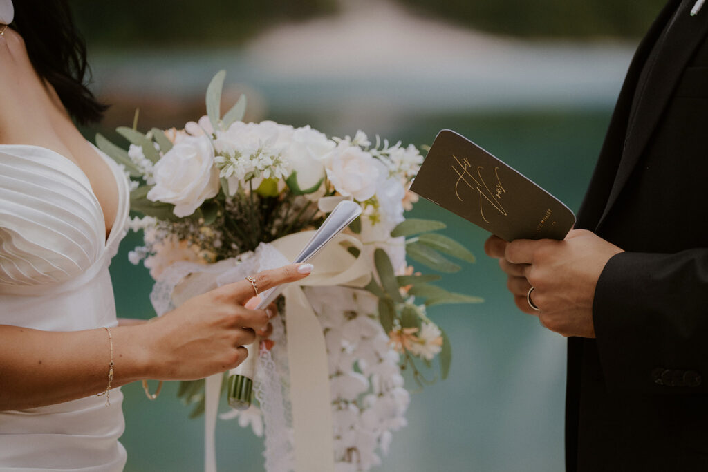 Dolomites elopement ceremony at Lago di Braies