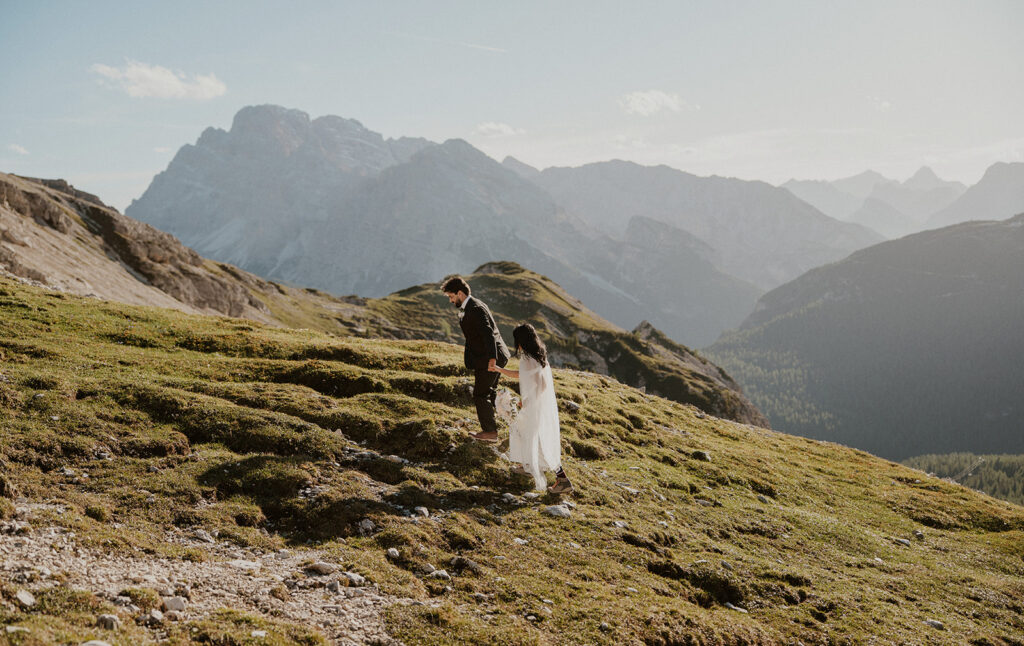 Dolomites elopement adventure at Tre Cime
