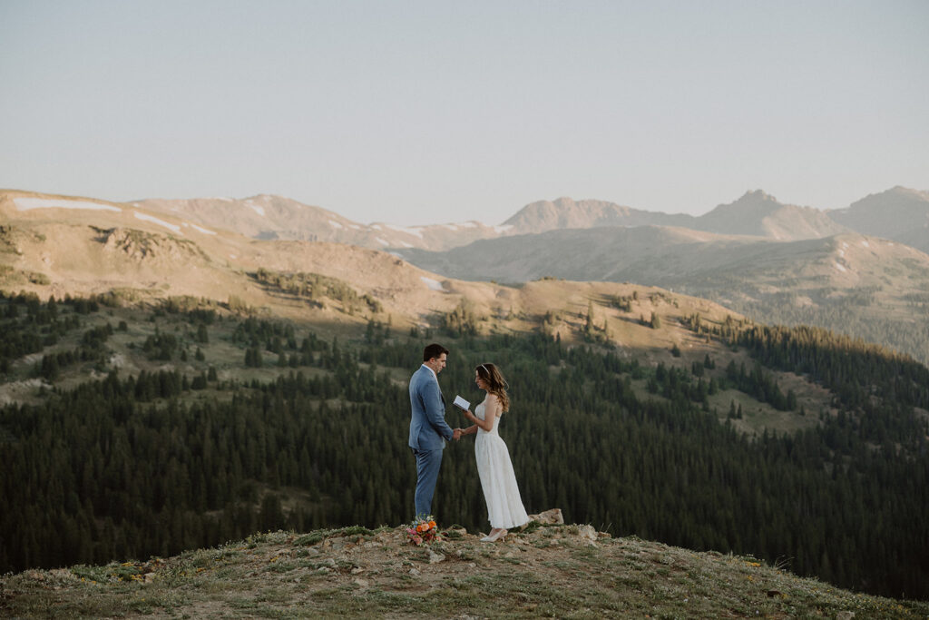 Private vows on a mountain top at Loveland Pass