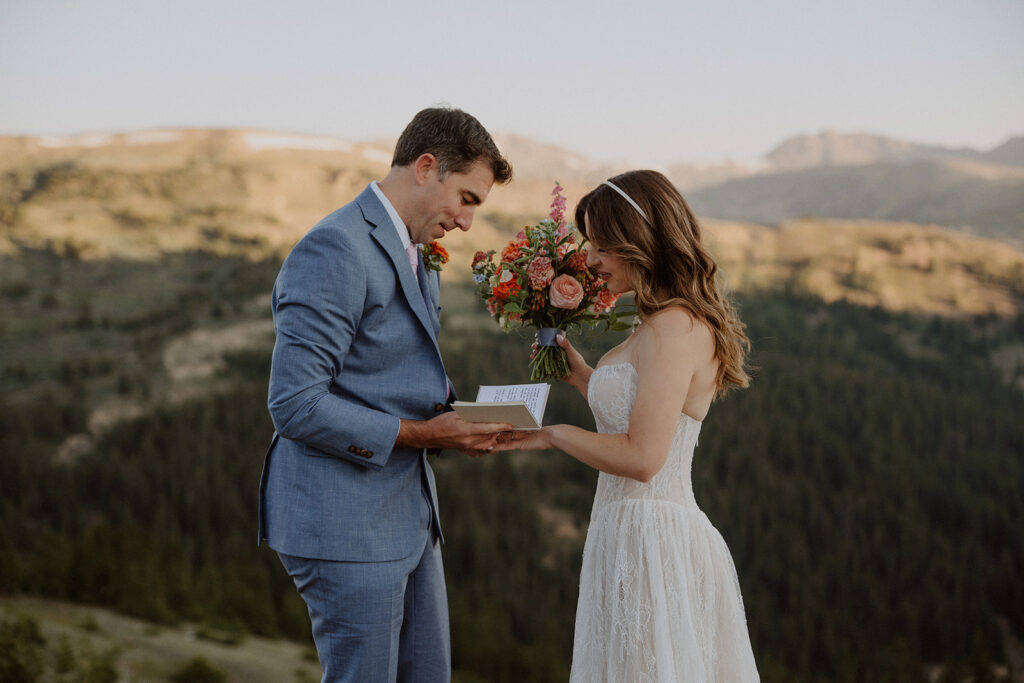 Private vows on a mountain top at Loveland Pass