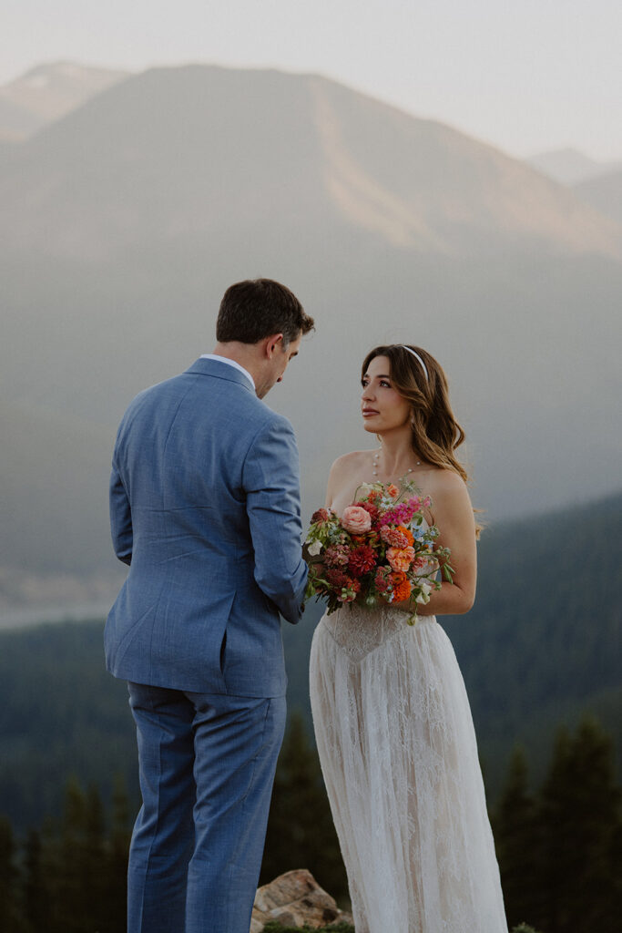 Private vows on a mountain top at Loveland Pass