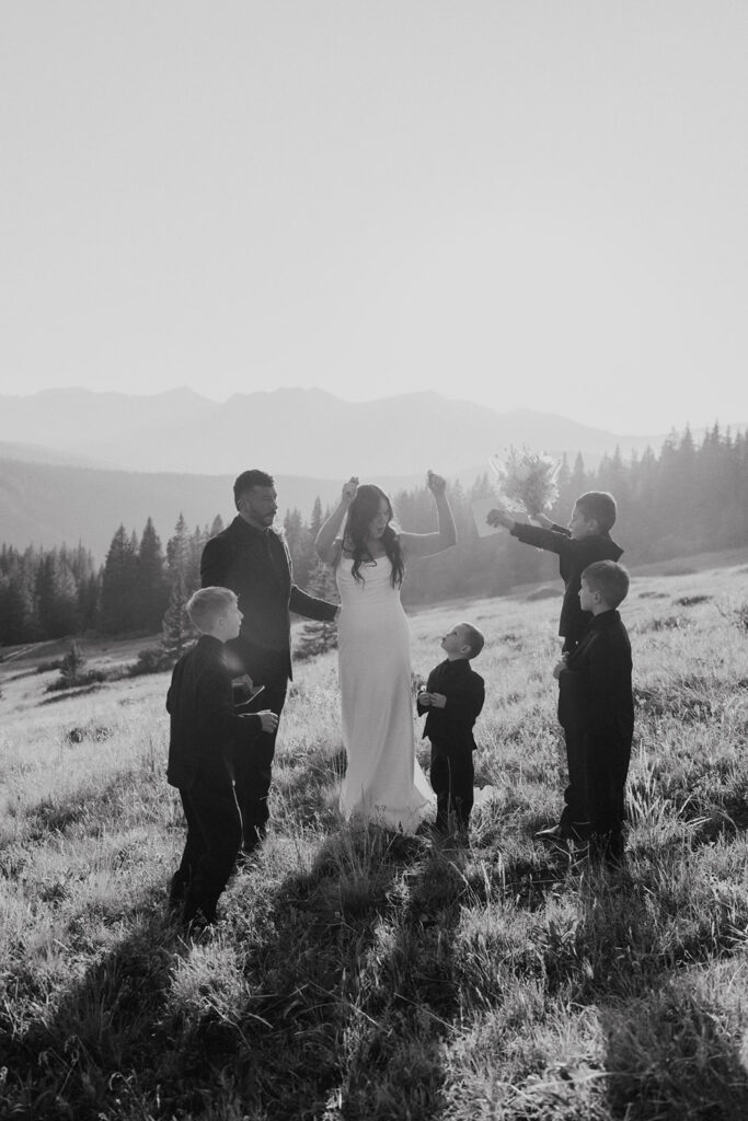 Breckenridge elopement ceremony in the summer