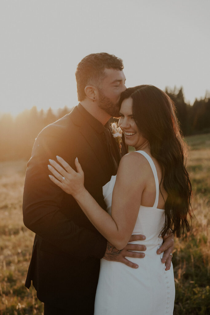 Sunset elopement portraits in Colorado