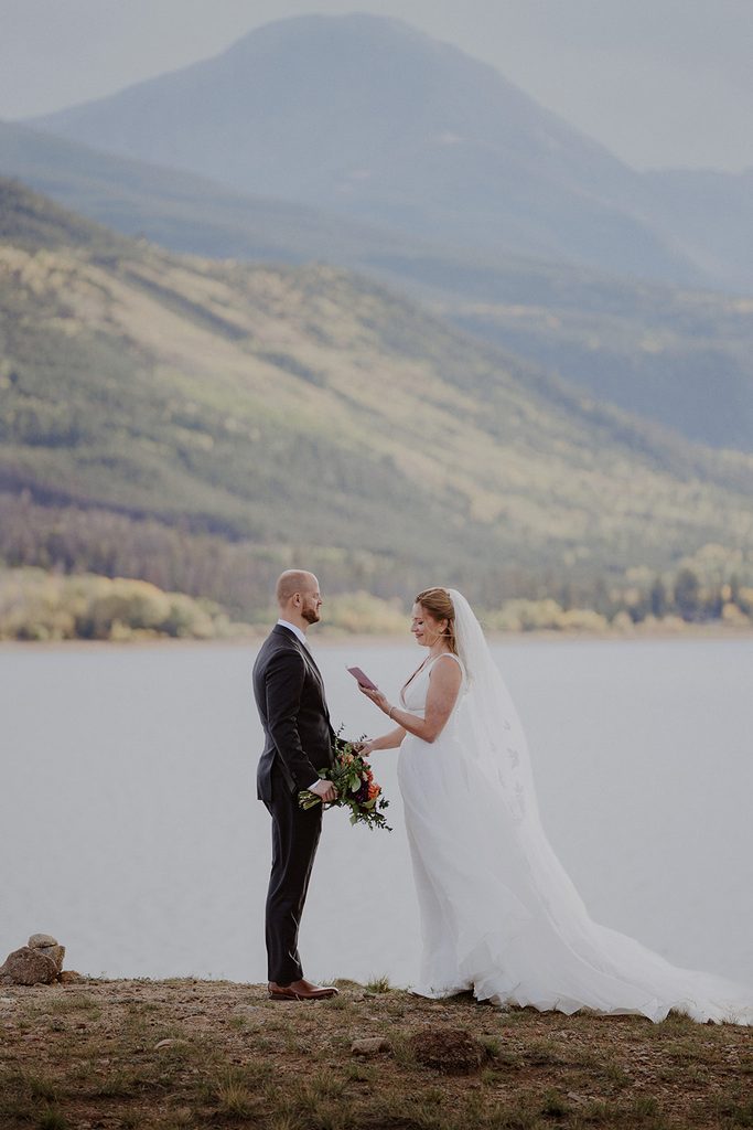 Aspen, Colorado elopement ceremony at Twin Lakes