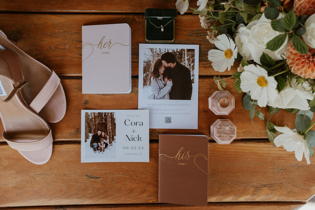 Colorado mountain elopement details