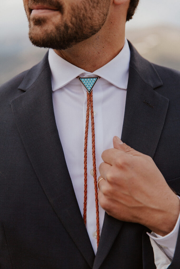 Western grooms elopement attire