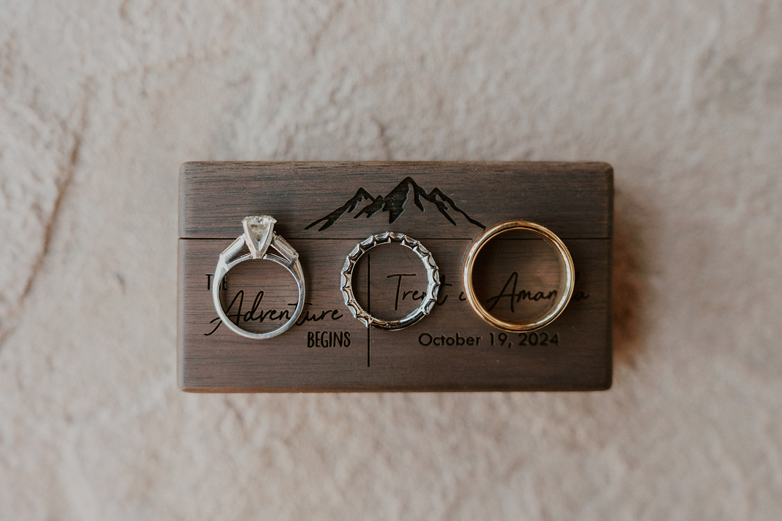 Wedding ring detail shot from an Aspen, Colorado elopement